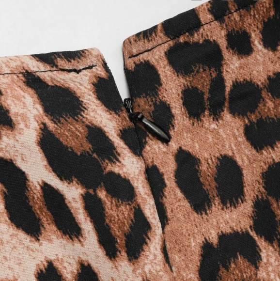 Cider leopard cheetah print dress Medium - Picture 3 of 6
